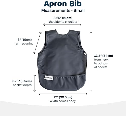 Tiny Twinkle Mess Proof Baby Bib - Waterproof Toddler and Baby Apron Bib - Machine Washable - PFAS and BPA Free - Jamouz