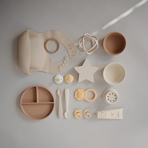 mushie Silicone Suction Plate | BPA-Free Non-Slip Design (Ivory) - Jamouz