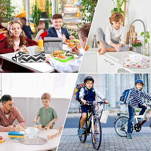 FEBSNOW 4 Pack Baby Wipe Dispenser, Portable Refillable Wipe Holder, Baby Wipes Container, Wipe Dispenser, Reusable Travel Wet Wipe Pouch (Geometric) - Jamouz