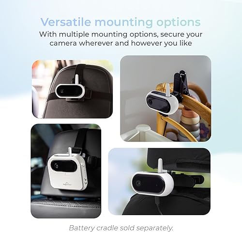 Tiny Traveler Ai Smart Wireless Baby Car Monitor - AI-Powered Safety Alerts: Cry/Laugh/Stand Detection, Virtual Fence, Long Range 1000ft Night Vision Lullabies Night Light - Jamouz