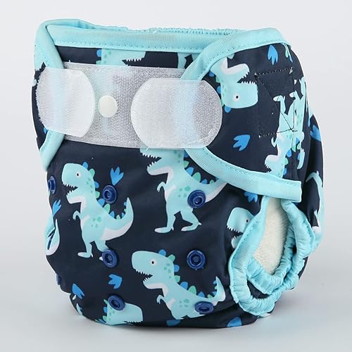 Baby Cloth Diaper Cover Nappy Hook and Loop Double Gusset 6.6lbs to 33lbs (Rabbits Wolves) - Jamouz