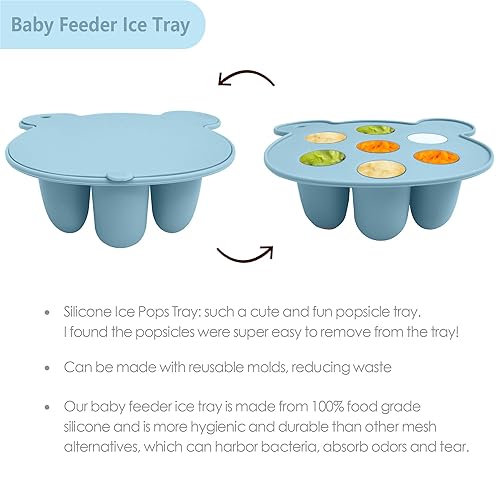 Baby Food Freezer Tray and Teething Popsicle Molds – The Perfect Solution for Your Little One's Teething and Feeding Needs - Jamouz