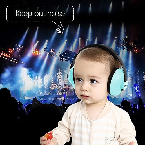 Baby Ear Protection Noise Cancelling Headphones for Babies for 3 Months to 3 Years (Blue) - Jamouz