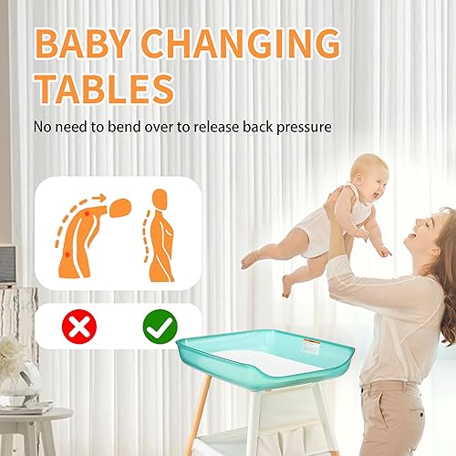 JMMD Baby Changing Table, Changing Station for Nursery, Adjustable Height Diaper Station with Waterproof Changing Pad and Storage for Baby 0-5 Months, White Storage - Jamouz