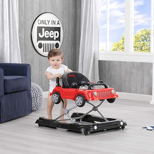 Jeep Classic Wrangler 3-in-1 Grow with Me Walker by Delta Children, Red - Jamouz