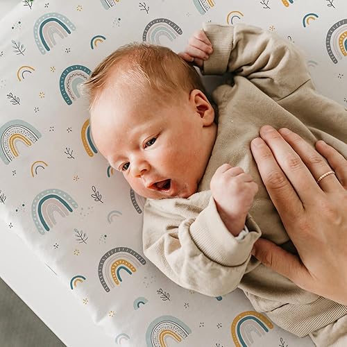 Stretchy Changing Pad Covers for Boys Girls,2 Pack Jersey Knit,Elephant & Whale - Jamouz