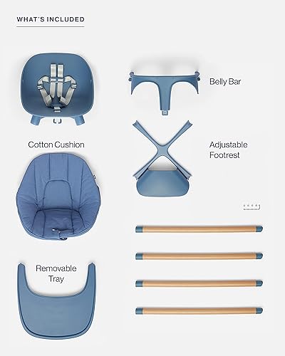 Lalo The Chair Convertible 3-in-1 High Chair - Wooden High Chair for Babies & Toddlers, Baby High Chair with Dishwasher Safe Tray, Adjustable Footrest, Coconut - Jamouz