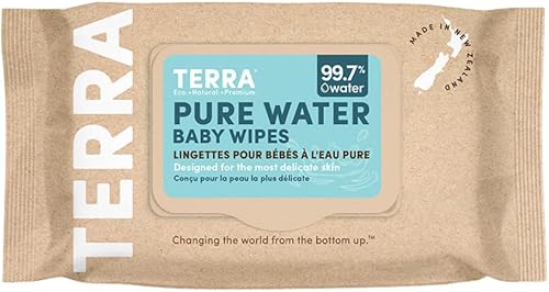 Bamboo Baby Wipes: Pure Water Wipes, 99.7% Pure New Zealand Water, 100% Biodegradable Bamboo Fiber, 0% Plastic, Unscented Baby Wipes for Sensitive Skin, 1 Pack of 70 Wipes - Jamouz
