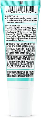 Wink Well Baby Teething Relief for Infants and Kids, Cooling, Soothing Natural Gel for Sore Gums and Other Teething Discomfort, May Be Used As A Toddler Training Toothpaste (15 ml) - Jamouz