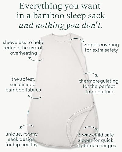 Supersoft Sleep Sack 0.5 TOG, Premium Bamboo Viscose Sleeping Bag Thin Baby Wearable Blanket 2-Way Zipper Sleep Sack - Jamouz