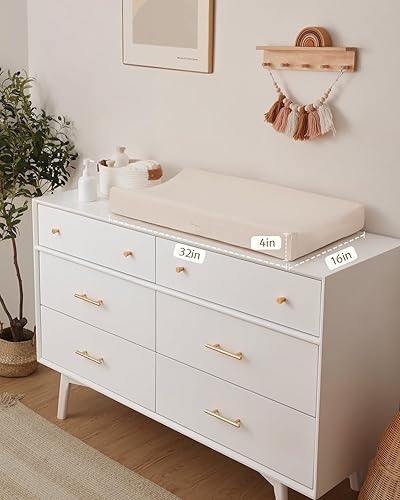 Blissful Diary Muslin Changing Pad Cover for Girls Boys, Ultra Soft Breathable Cotton, Baby Diaper Change Table Pad Covers, 2Pack (Roman Green&Leaf) - Jamouz