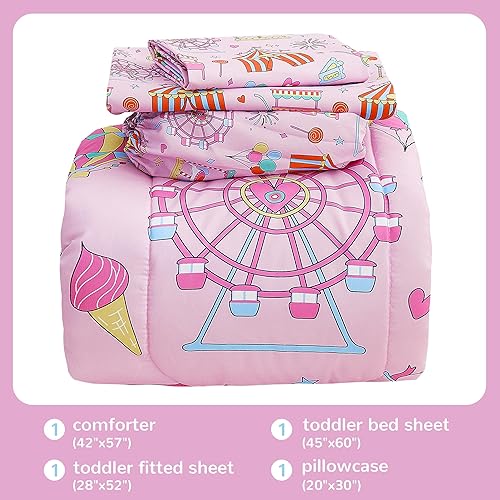 Viviland Boys Gamer Toddler Comforter Sets, Soft Toddler Bedding Set, Video Game Microfiber Toddler Bed Set - Jamouz