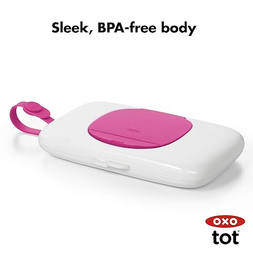 OXO Tot On-the-Go Wipes Dispenser, Pink - Jamouz