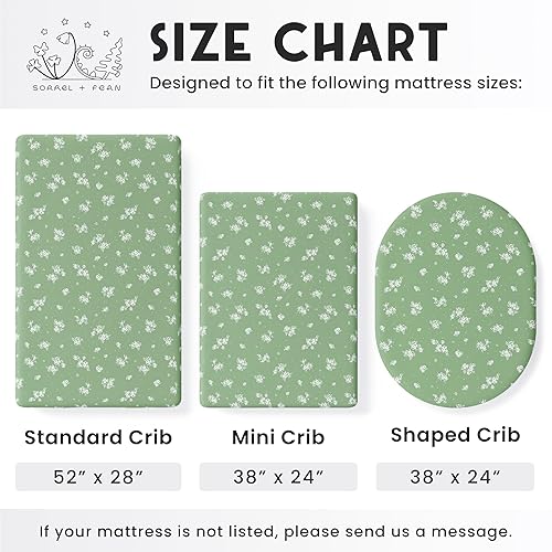 Baby Changing Pad Cover 2-Pack for Girls (Fleurette) - Premium Fitted Sheets Baby Diaper Changing Table Cover - Buttery Soft Cotton Blend - Jamouz