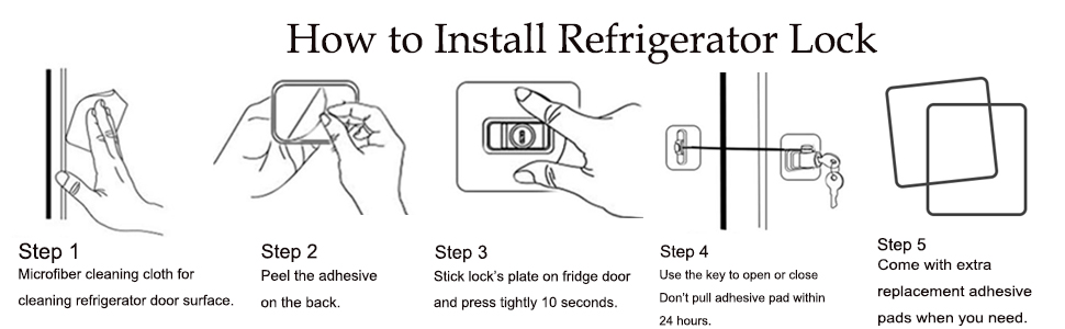 how to install refrigerator lock