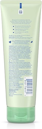 Johnson's Skin Nourish Creamy Oil, Aloe Scent & Vitamin E, Creamy Oil Helps Prevent Dryness & Moisturizes Baby's Delicate Skin for 24 Hours, Hypoallergenic & Non-Greasy, 8 fl. oz - Jamouz