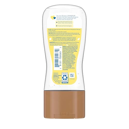 Johnson's Baby Oil, Mineral Oil Enriched with Shea & Cocoa Butter to Prevent Moisture Loss, Hypoallergenic, 20 fl. oz - Jamouz