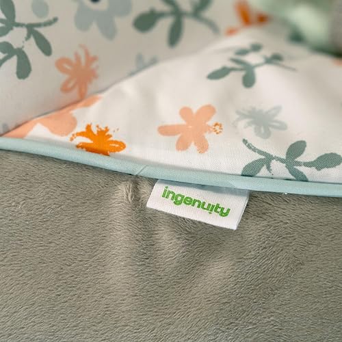 Ingenuity InLighten 5-Speed Baby Swing - Swivel Infant Seat, 5 Point Safety Harness, Nature Sounds, Lights - Nally Owl - Jamouz