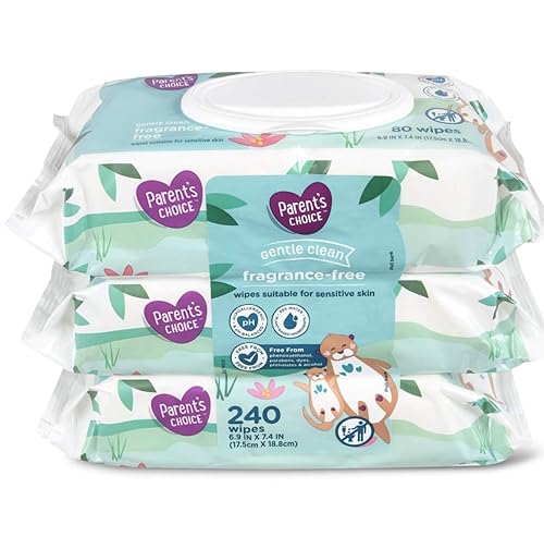 Parents Choice Baby Wipes, Fragrance Free, Quilted Soft, 240ct. - Jamouz