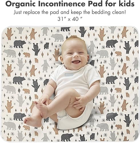 Baby Waterproof Bed Pad Washable Mattress Pad Reusable Underpads Bed Wetting Incontinence Cover for Baby Toddler Children and Adults - Jamouz