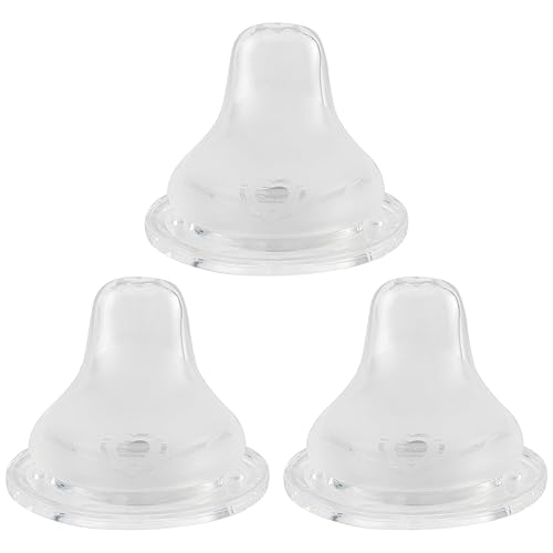 Sippy Cup Nipples for Mam Baby Bottles, Soft 100% Silicone Sippy Spout Nipples, Variable Flow, 6m+, 3 Count - Jamouz