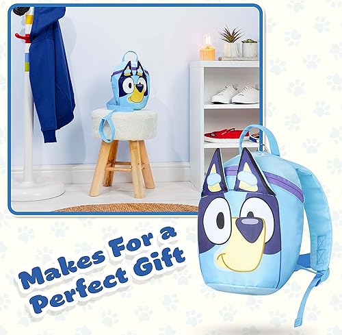 Bluey Backpack with Reins Toddler Backpack with Reins and Harness 1-4 Years (Blue) - Jamouz