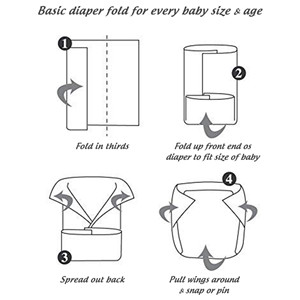 Basic diaper fold for every baby size and age: