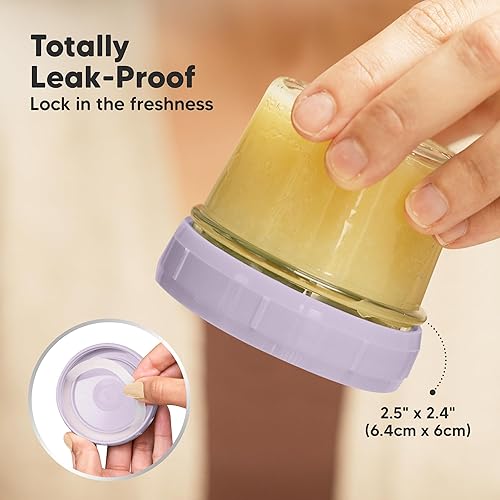 KeaBabies 12pk 4oz Glass Baby Food Containers with Lids - Leak-Proof, Microwavable Small Glass Jars, Baby Purees & Toddler Snack Storage Containers, BPA-Free, Dishwasher & Freezer Safe (Nord) - Jamouz