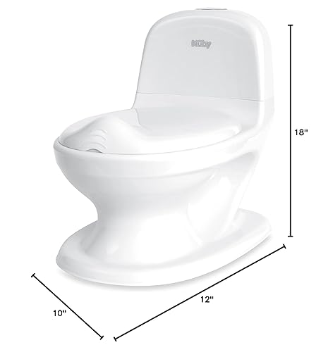 Nuby My Real Potty Training Toilet with Life-Like Flush Button and Sound - 18+ Months - White - Jamouz