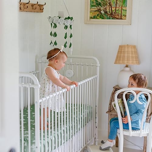 Baby Changing Pad Cover 2-Pack for Girls (Fleurette) - Premium Fitted Sheets Baby Diaper Changing Table Cover - Buttery Soft Cotton Blend - Jamouz