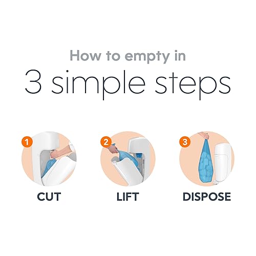 Playtex Diaper Genie Complete Pail with Built-In Odor Controlling Antimicrobial, Includes Pail & 1 Refill, White , 8.36 Pound - Jamouz