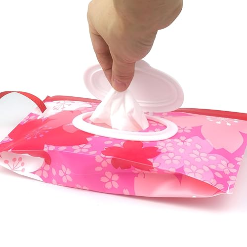 Baby Wipe Dispenser,Portable Refillable Wipe Holder Wipe Dispenser Bag Reusable Travel Wet Wipe Pouch (blue purple) - Jamouz