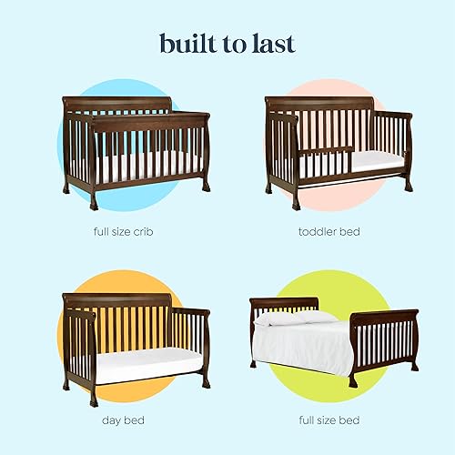 DaVinci Kalani 4-in-1 Convertible Crib in White, Greenguard Gold Certified - Jamouz