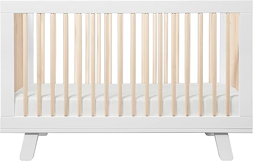 babyletto Hudson 3-in-1 Convertible Baby Crib with Toddler Bed & Daybed Conversion - Easy to Assemble - GREENGUARD Gold Certified w/ 4 Adjustable Mattress Heights - Natural - Jamouz