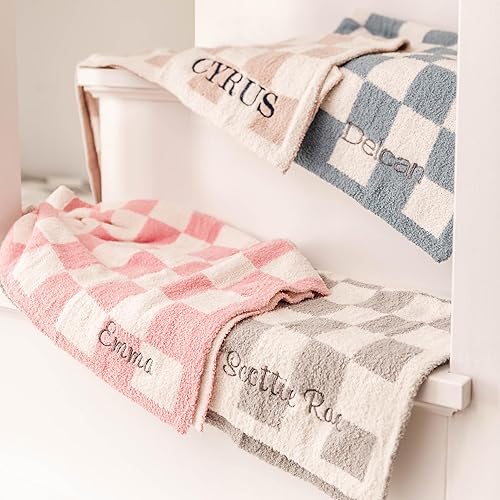 Personalized Baby Blanket, Customized Baby Blanket with Name, Personalized Baby Blanket for Girls, Personalized Baby Blanket for Boys, Breathable Premium Quality Baby Blanket (Gray) - Jamouz