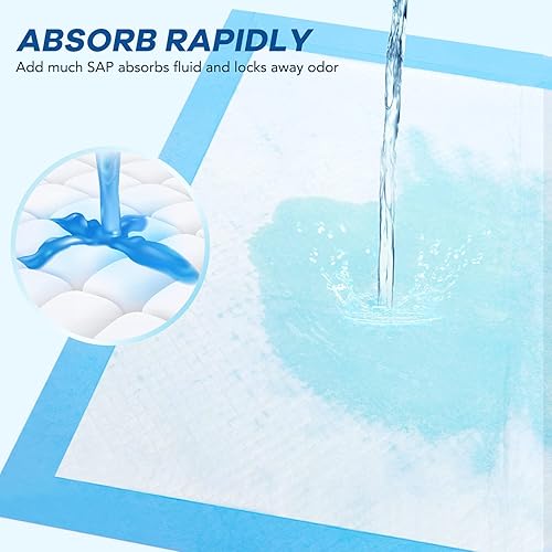 Disposable Changing Pad Pack of 50 Baby Incontinence Pad Diaper Changing Pads UnderPads Ultra Soft Super Absorbent Waterproof Mat 13 x18 in - Jamouz