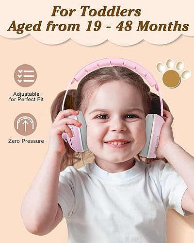 Lilian&Gema 2-in-1 Baby Ear Muffs Noise Protection, Noise Cancelling Headphones for Baby & Toddler up to 4 Years - Jamouz
