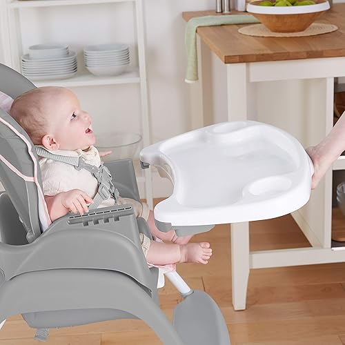 Ingenuity Full Course 6-in-1 High Chair - Baby to 5 Years Old, 6 Convertible Modes, 2 Dishwasher Safe Trays - Astro, 13108 - Jamouz