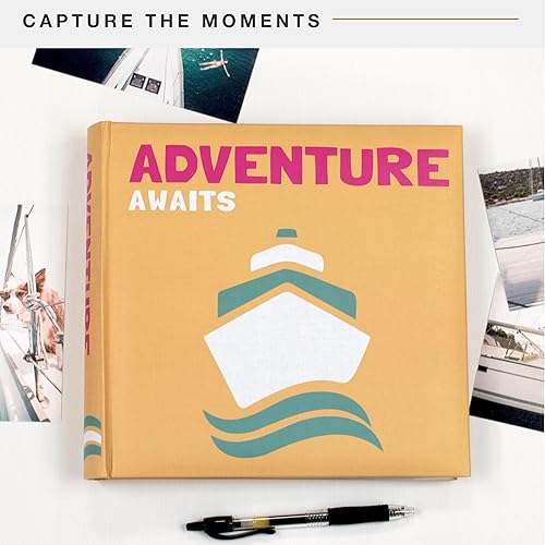 MCS 200-Pocket Fabric Baby 4x6 Photo Album with Writing Space, 8.5 x 8.5 Inches, Baby Pink - Jamouz