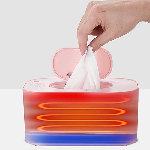 Baby Wipes Warmer, Baby Wipe Warmer And Baby Wet Wipes Dispenser,Wet Wipe Warmer PP Intelligent Adjustable Temperature Safe To Use Infant Wipes Heater Wireless Car Charging(White) - Jamouz