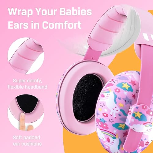 Vanderfields Baby Ear Protection Noise Cancelling Headphones for Babies, Toddlers, Infants 3 months to 2 years - Jamouz
