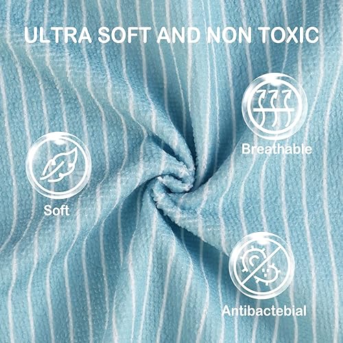 Viviland Baby Washcloths, 24Pack Baby Wash Cloths for Newborn, Baby Towels and Infant Bath Face Washcloths for Boys Girls Super Soft Absorbent, Gentle on Sensitive Skin Body, 9x9 Blue Elephant - Jamouz