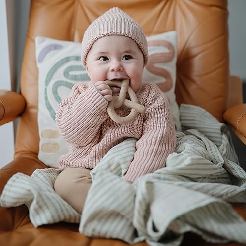 mushie Silicone Baby Teether Toy | Pretzel - Jamouz