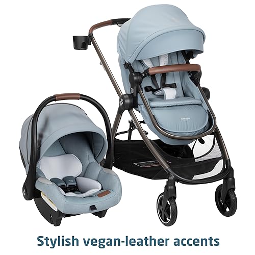 Maxi-Cosi Zelia™ Luxe 5-in-1 Modular - Baby Travel System Car Seat and Stroller, Infant Car Seat and Stroller Combo, Baby Car Seat and Stroller Combo in New Hope Tan - Jamouz