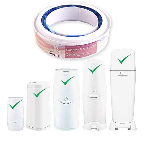 4-Pack Diaper Pail Refills Compatible with Genie and Munchkin Diaper Pails Refills - Jamouz