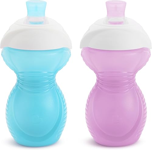 Munchkin® Click Lock™ Bite Proof Sippy Cup, 9 Ounce,2 Count (Pack of 1), Plastic, Blue/Green - Jamouz