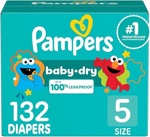 Pampers Diapers - Baby Dry - Size 1, 44 Count, Absorbent Disposable Infant Diaper (Packaging May Vary) - Jamouz