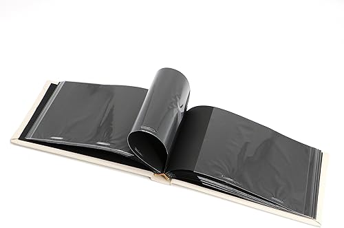 Holoary Small 4x6 Photo Album, Linen Hard Cover, Holds 50 Photos, Black Page Traditional Book Bound, Mini Brag Book Baby Album, Ideal For Wedding, Family Pictures, Gifts, Anniversary (Sky blue) - Jamouz