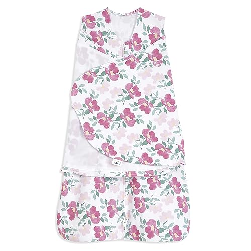 HALO 100% Cotton Sleepsack Swaddle, 3-Way Adjustable Wearable Blanket, TOG 1.5, Baby Blue, Newborn, 0-3 Months - Jamouz