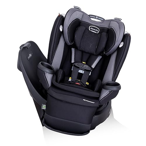 Evenflo Convertible Car Seat w/ 360 Degree Rotation & 3 Modes, Revolve360, Revere Gray - Jamouz